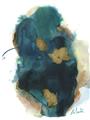 Picture of Blue & Gold Flow I  _GroupedProduct_Rectangle_Portrait_Unframed_Print_Only_