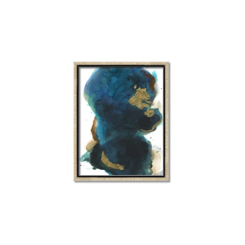 Picture of Blue & Gold Flow II _GroupedProduct_Rectangle_Portrait_Canvas_Framed_