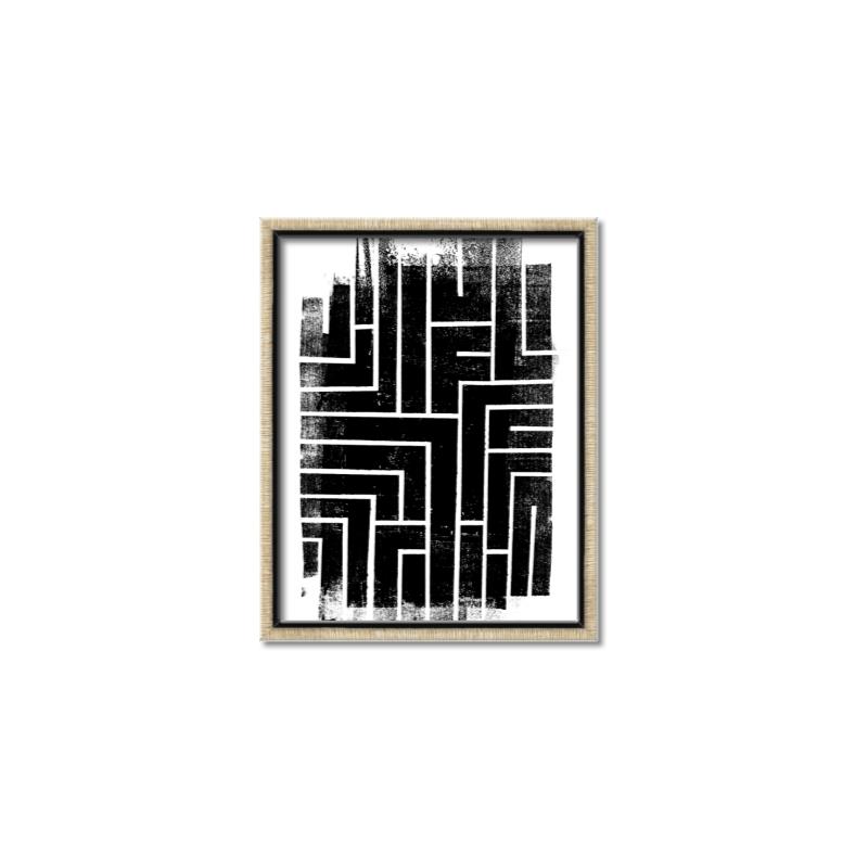 Picture of Simple Maze IV _GroupedProduct_Rectangle_Portrait_Canvas_Framed_
