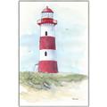 Picture of Red Lighthouse _GroupedProduct_Rectangle_Portrait_Canvas_Framed_