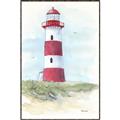 Picture of Red Lighthouse _GroupedProduct_Rectangle_Portrait_Canvas_Framed_