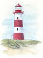 Picture of Red Lighthouse _GroupedProduct_Rectangle_Portrait_Unframed_Print_Only_