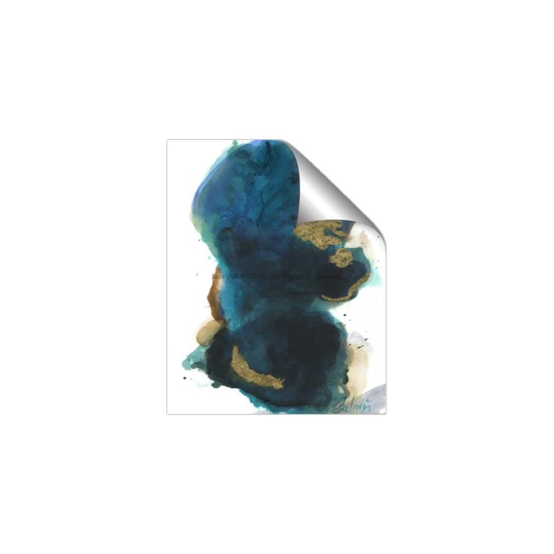 Picture of Blue & Gold Flow II _GroupedProduct_Rectangle_Portrait_Unframed_Print_Only_