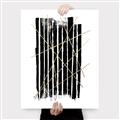 Picture of Black With Gold Fine Lines _GroupedProduct_Rectangle_Portrait_Canvas_