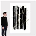Picture of Black With Gold Fine Lines _GroupedProduct_Rectangle_Portrait_Canvas_