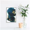 Picture of Blue & Gold Flow II _GroupedProduct_Rectangle_Portrait_Canvas_Framed_