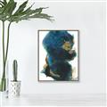 Picture of Blue & Gold Flow II _GroupedProduct_Rectangle_Portrait_Canvas_Framed_