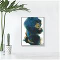 Picture of Blue & Gold Flow II _GroupedProduct_Rectangle_Portrait_Canvas_Framed_