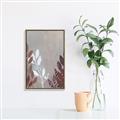 Picture of Brown And White Leaves I _GroupedProduct_Rectangle_Portrait_Canvas_Framed_