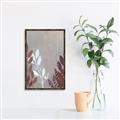 Picture of Brown And White Leaves I _GroupedProduct_Rectangle_Portrait_Canvas_Framed_