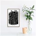 Picture of Simple Maze I _GroupedProduct_Rectangle_Portrait_Canvas_Framed_