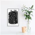 Picture of Simple Maze I _GroupedProduct_Rectangle_Portrait_Canvas_Framed_