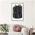 Picture of Simple Maze I _GroupedProduct_Rectangle_Portrait_Canvas_Framed_