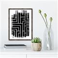 Picture of Simple Maze IV _GroupedProduct_Rectangle_Portrait_Canvas_Framed_