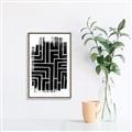 Picture of Simple Maze IV _GroupedProduct_Rectangle_Portrait_Canvas_Framed_
