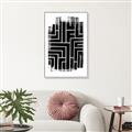 Picture of Simple Maze IV _GroupedProduct_Rectangle_Portrait_Canvas_Framed_