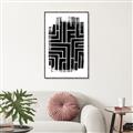 Picture of Simple Maze IV _GroupedProduct_Rectangle_Portrait_Canvas_Framed_