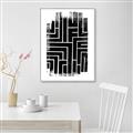Picture of Simple Maze IV _GroupedProduct_Rectangle_Portrait_Canvas_Framed_