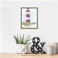 Picture of Red Lighthouse _GroupedProduct_Rectangle_Portrait_Canvas_Framed_
