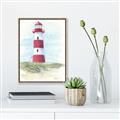 Picture of Red Lighthouse _GroupedProduct_Rectangle_Portrait_Canvas_Framed_
