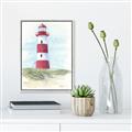 Picture of Red Lighthouse _GroupedProduct_Rectangle_Portrait_Canvas_Framed_