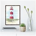 Picture of Red Lighthouse _GroupedProduct_Rectangle_Portrait_Canvas_Framed_