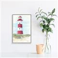 Picture of Red Lighthouse _GroupedProduct_Rectangle_Portrait_Canvas_Framed_