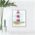 Picture of Red Lighthouse _GroupedProduct_Rectangle_Portrait_Canvas_Framed_