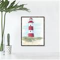 Picture of Red Lighthouse _GroupedProduct_Rectangle_Portrait_Canvas_Framed_