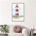 Picture of Red Lighthouse _GroupedProduct_Rectangle_Portrait_Canvas_Framed_