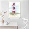 Picture of Red Lighthouse _GroupedProduct_Rectangle_Portrait_Canvas_Framed_