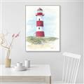 Picture of Red Lighthouse _GroupedProduct_Rectangle_Portrait_Canvas_Framed_