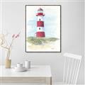 Picture of Red Lighthouse _GroupedProduct_Rectangle_Portrait_Canvas_Framed_