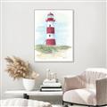 Picture of Red Lighthouse _GroupedProduct_Rectangle_Portrait_Canvas_Framed_