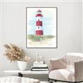 Picture of Red Lighthouse _GroupedProduct_Rectangle_Portrait_Canvas_Framed_