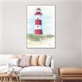 Picture of Red Lighthouse _GroupedProduct_Rectangle_Portrait_Canvas_Framed_