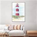 Picture of Red Lighthouse _GroupedProduct_Rectangle_Portrait_Canvas_Framed_