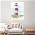 Picture of Red Lighthouse _GroupedProduct_Rectangle_Portrait_Unframed_Print_Only_
