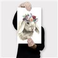 Picture of Sweet Floral Bunny _GroupedProduct_Rectangle_Portrait_Canvas_