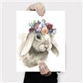 Picture of Sweet Floral Bunny _GroupedProduct_Rectangle_Portrait_Canvas_