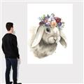 Picture of Sweet Floral Bunny _GroupedProduct_Rectangle_Portrait_Canvas_