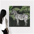 Picture of Zebra In The Jungle _GroupedProduct_Square_Canvas_