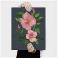 Picture of Pink Tropical Flower _GroupedProduct_Rectangle_Portrait_Canvas_