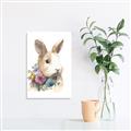 Picture of Sweet Floral Bunny I _GroupedProduct_Rectangle_Portrait_Canvas_