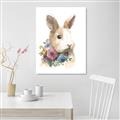 Picture of Sweet Floral Bunny I _GroupedProduct_Rectangle_Portrait_Canvas_