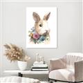 Picture of Sweet Floral Bunny I _GroupedProduct_Rectangle_Portrait_Canvas_