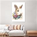 Picture of Sweet Floral Bunny I _GroupedProduct_Rectangle_Portrait_Canvas_
