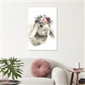Picture of Sweet Floral Bunny _GroupedProduct_Rectangle_Portrait_Canvas_