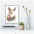 Picture of Sweet Floral Bunny I _GroupedProduct_Rectangle_Portrait_Canvas_Framed_