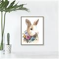 Picture of Sweet Floral Bunny I _GroupedProduct_Rectangle_Portrait_Canvas_Framed_
